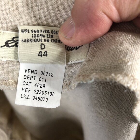 Eddie Bauer Maxi Skirt Womens Medium Tan 100% Linen Lagenlook Minimalist Beach - Picture 7 of 16